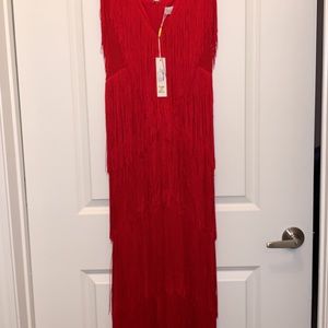 Red Fringe Jumpsuit